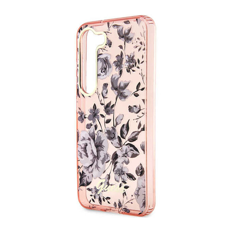 Guess Flower Collection - Hülle für Samsung Galaxy S23 (Rosa)