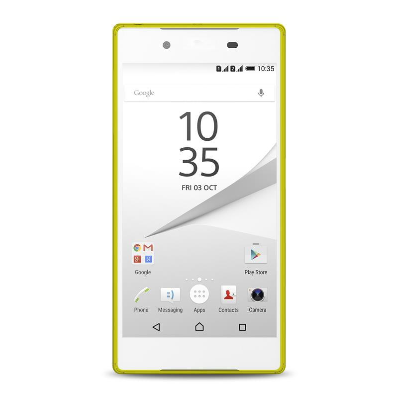 PURO Ultra Slim "0.3" Cover MFX - Set hoesje + folie voor het scherm van Sony Xperia Z5 (limoengroen)