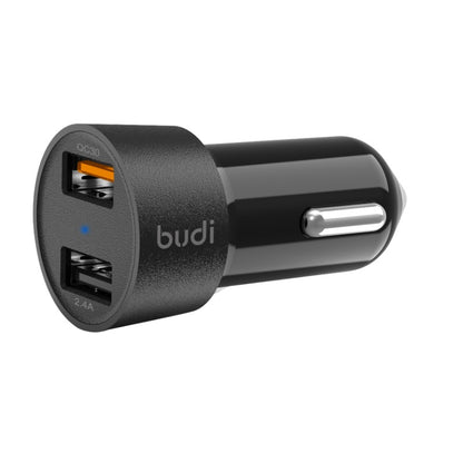 Budi - QC 3.0/2 USB-Autoladegerät mit LED-Anzeige