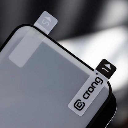 Crong 7D Nano Flexible Glass – Hybrid-Displayschutzfolie mit vollständiger Abdeckung 9H iPhone 14/13/13 Pro