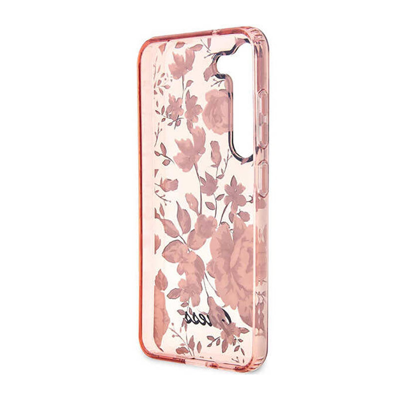 Guess Flower Collection - Hülle für Samsung Galaxy S23 (Rosa)