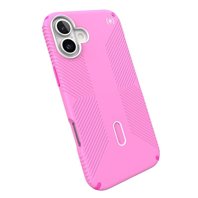 Speck Presidio2 Grip ClickLock &amp; MagSafe - Hoesje voor iPhone 16 Plus (True Pink / Shocking Pink / Wit)