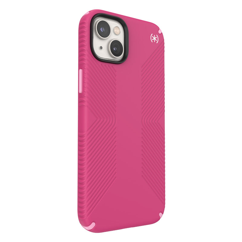 Speck Presidio2 Grip + MagSafe - Case for iPhone 14 Plus with MICROBAN coating (Digitalpink / Blossompink / White)