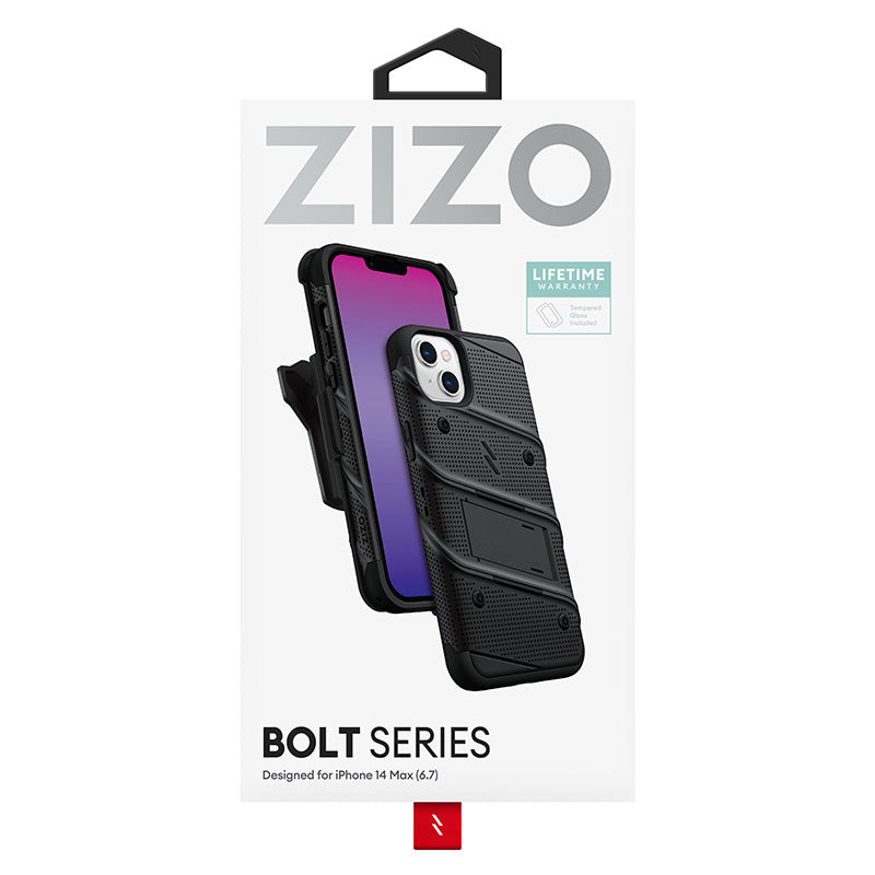 ZIZO BOLT Serie – Hülle für iPhone 14 Plus (Schwarz)