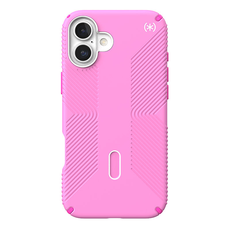 Speck Presidio2 Grip ClickLock &amp; MagSafe - Hoesje voor iPhone 16 Plus (True Pink / Shocking Pink / Wit)