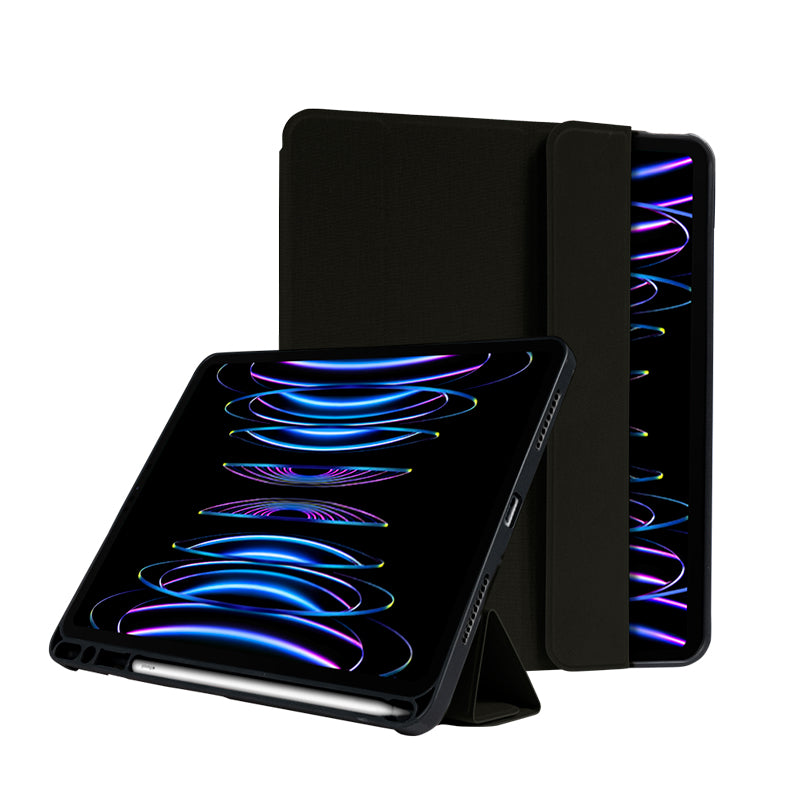 Crong FlexFolio - Case for iPad Pro 11" (2022-2021) / iPad Air 10.9" (5-4 gen.) with Apple Pencil holder (Black)