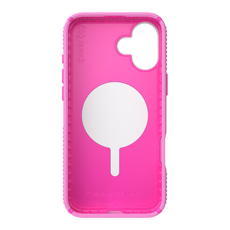 Speck Presidio2 Grip ClickLock &amp; MagSafe - Hoesje voor iPhone 16 Plus (True Pink / Shocking Pink / Wit)