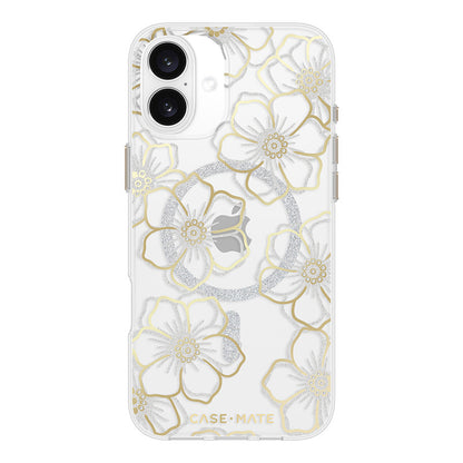 Case-Mate Floral Gems MagSafe - Hülle für iPhone 16 Plus (Gold)