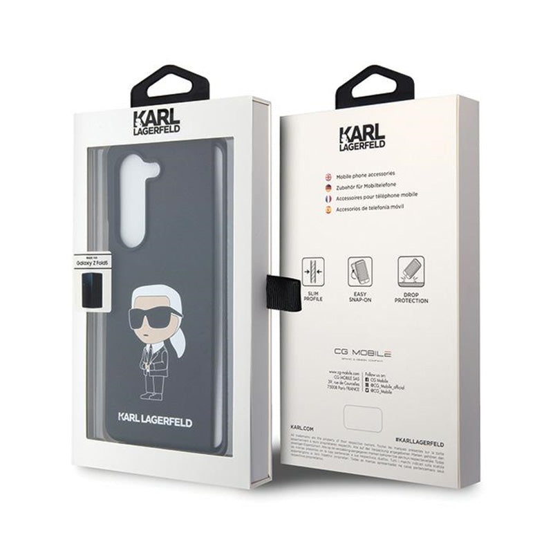 Karl Lagerfeld Siliconen Ikonik - Samsung Z Fold 5 hoesje (zwart)