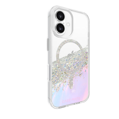 Case-Mate Karat MagSafe - Hülle für iPhone 16 (Holografische Seifenblase)