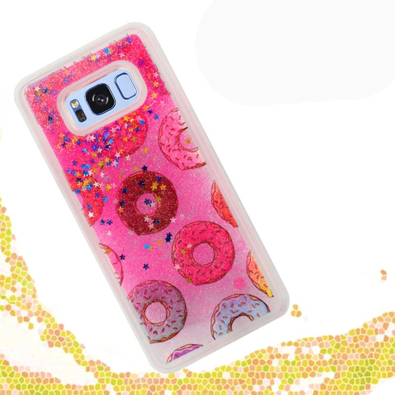 Zizo Liquid Glitter Star-hoesje voor Samsung Galaxy S8+ (Donuts)