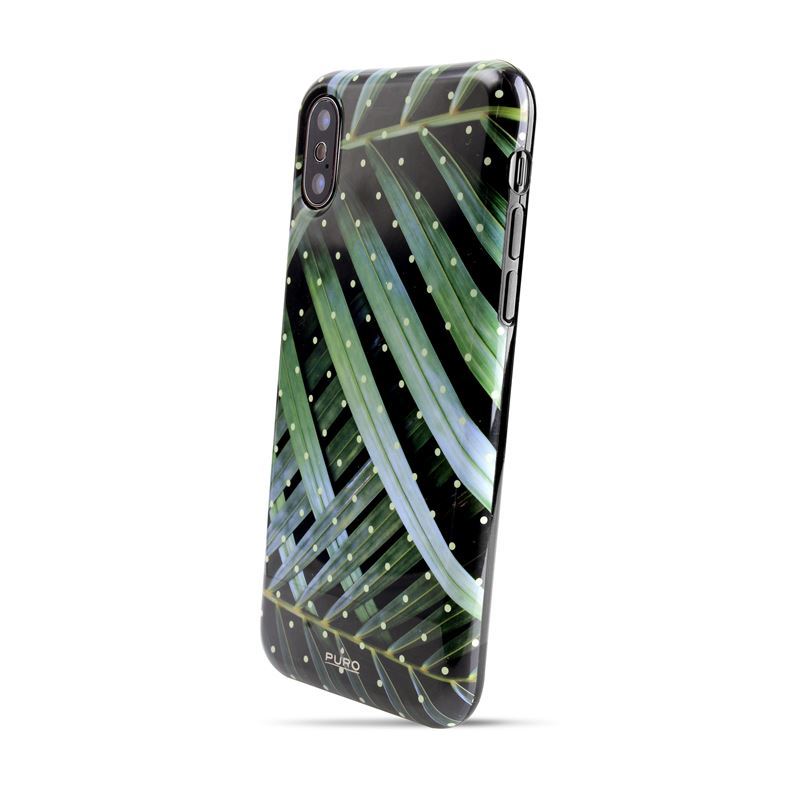 PURO Glam Tropical Leaves - Case for iPhone Xs / X (Brilliant Leaves)