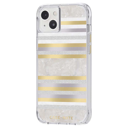 Case-Mate Pearl Stripes MagSafe - Mit Perlmutt verzierte Hülle für iPhone 14 Plus (Pearl Stripes)
