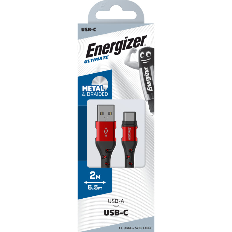 Energizer Ultimate - USB-A-zu-USB-C-Verbindungskabel 2 m (Rot)