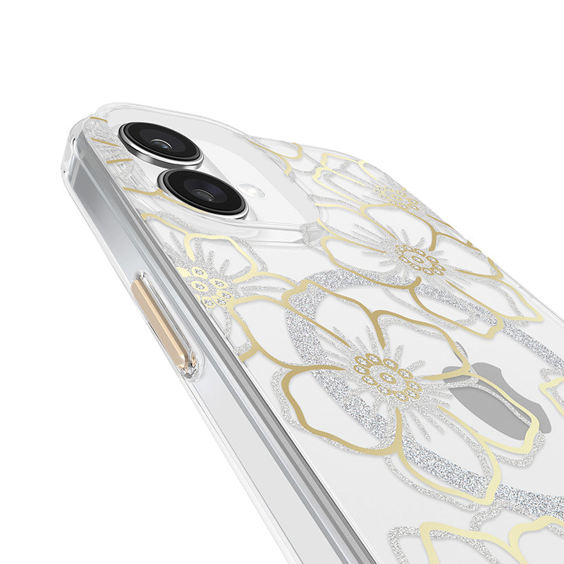 Case-Mate Floral Gems MagSafe - Hoesje voor iPhone 16 Plus (Goud)