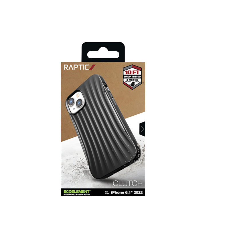 X-Doria Raptic Clutch - Biologisch afbreekbaar hoesje voor iPhone 14 (valtest 3m) (zwart)