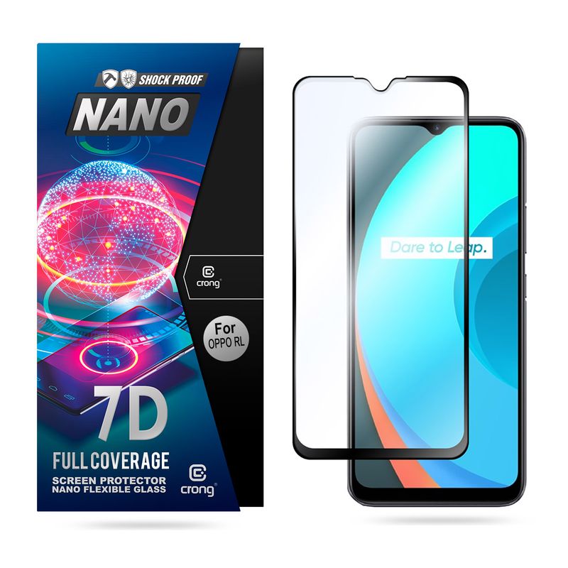 Crong 7D Nano Flexible Glass – Hybrid-Displayschutz mit vollständiger Abdeckung 9H Realme C11