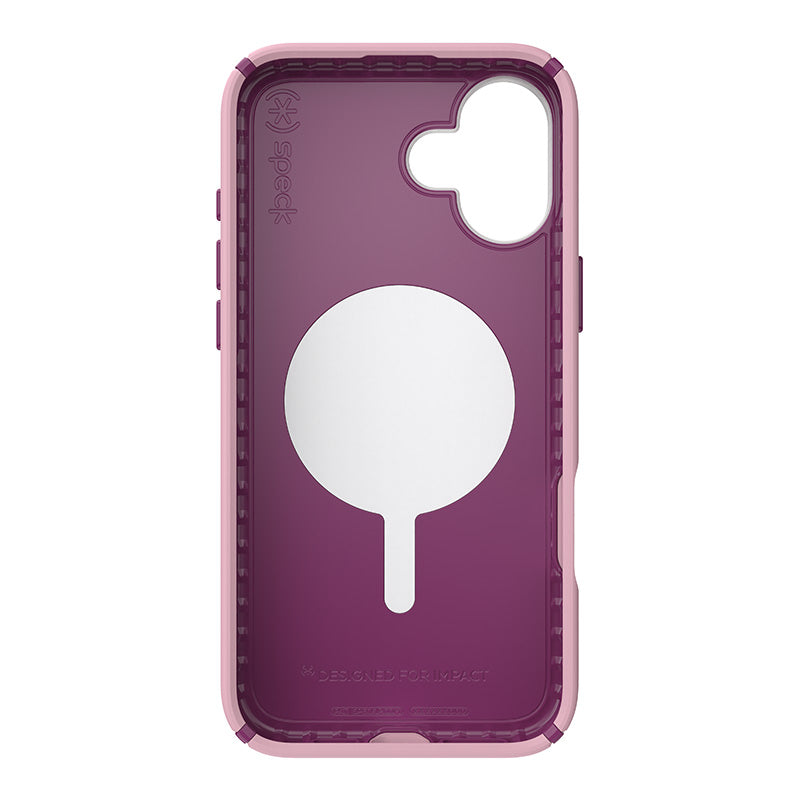 Speck Presidio2 Pro ClickLock &amp; MagSafe - Hoesje voor iPhone 16 Plus (Woensdag Roze / Boysenberry Paars / Wit)