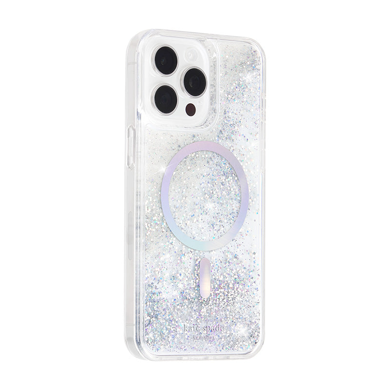 Kate Spade New York Liquid Glitter MagSafe - iPhone 15 Pro hoesje (opaal iriserend)