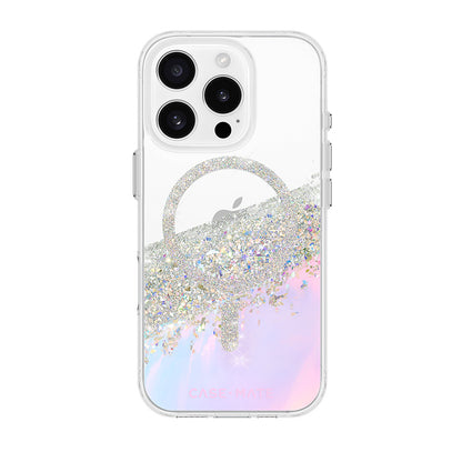 Case-Mate Karat MagSafe - Hülle für iPhone 16 Pro (Holografische Seifenblase)