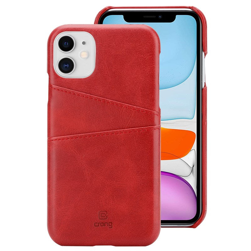 Crong Neat Cover - PU Leather Case for iPhone 11 Pro (red)