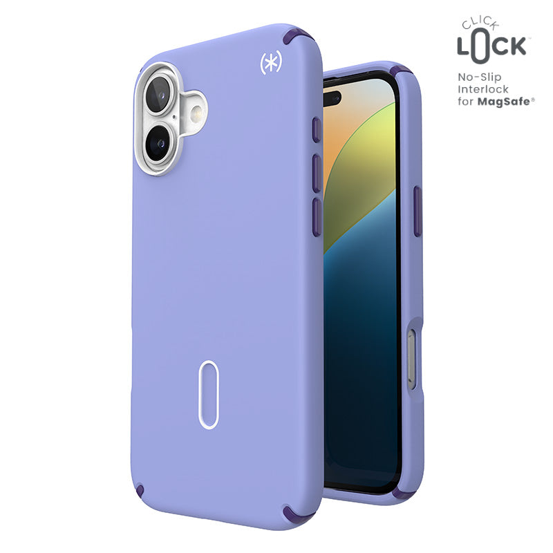 Speck Presidio2 Pro ClickLock &amp; MagSafe - Hoesje voor iPhone 16 Plus (Future Lavender / Cassis Purple / Wit)