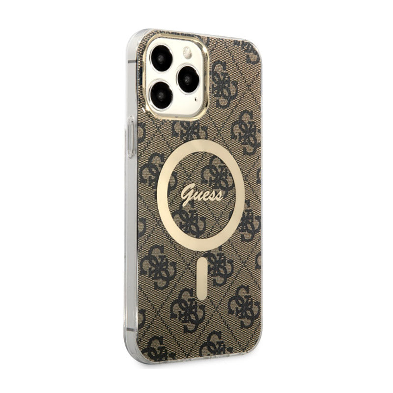 Guess 4G MagSafe - hoesje voor iPhone 13 Pro Max (bruin)