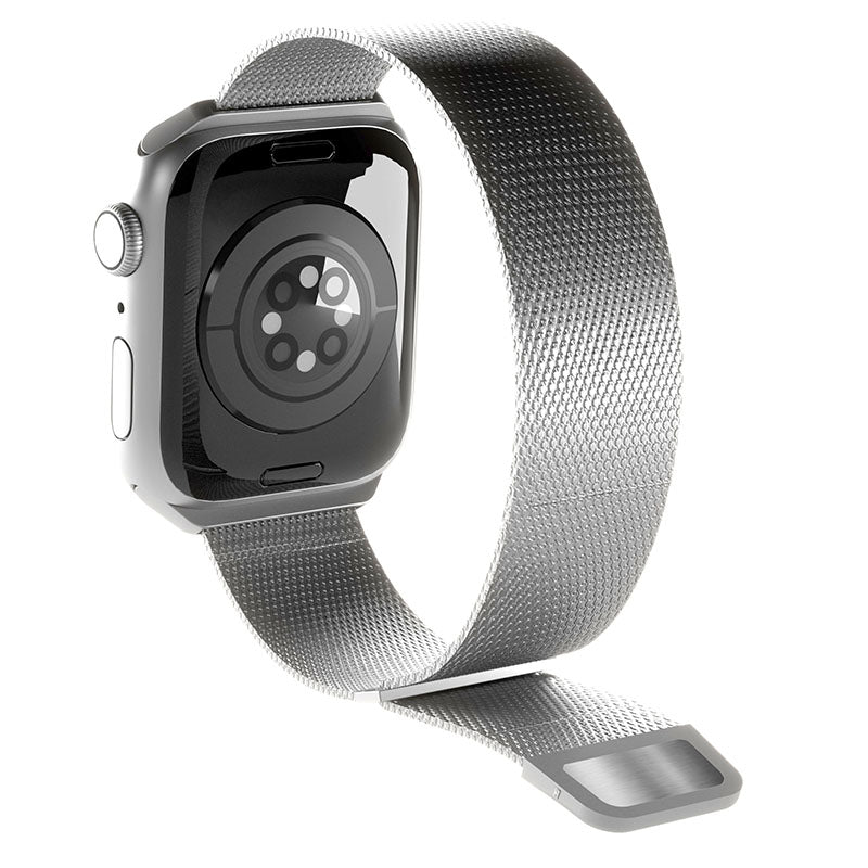 Puro Milanese magnetische band - roestvrijstalen band voor Apple Watch 42/44/45/49 mm (zilver)