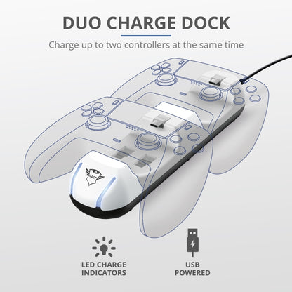 Trust GXT250 – Ladegerät für 2 PS5-Pads