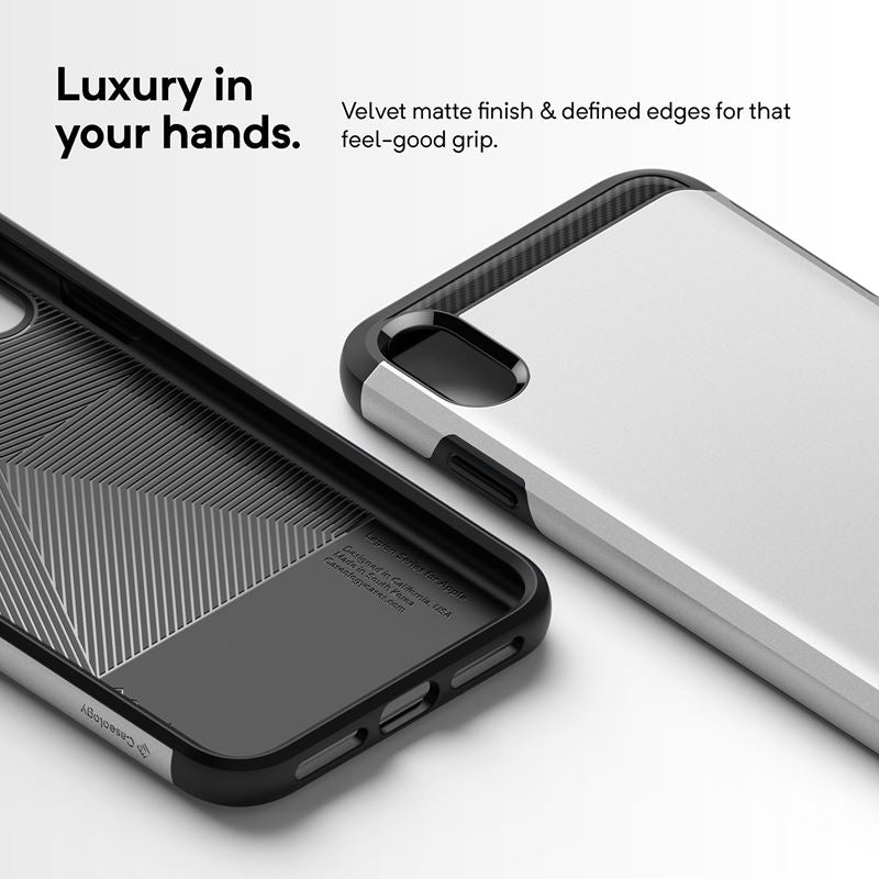 Caseology Legion Hülle für iPhone Xs Max (Silber)