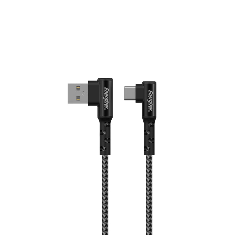 Energizer Ultimate – USB-A-zu-USB-C-Gaming-Kabel 90° 2 m (Schwarz)