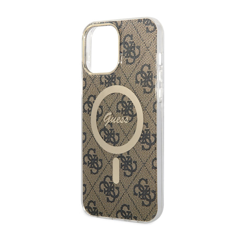 Guess 4G MagSafe - hoesje voor iPhone 13 Pro Max (bruin)