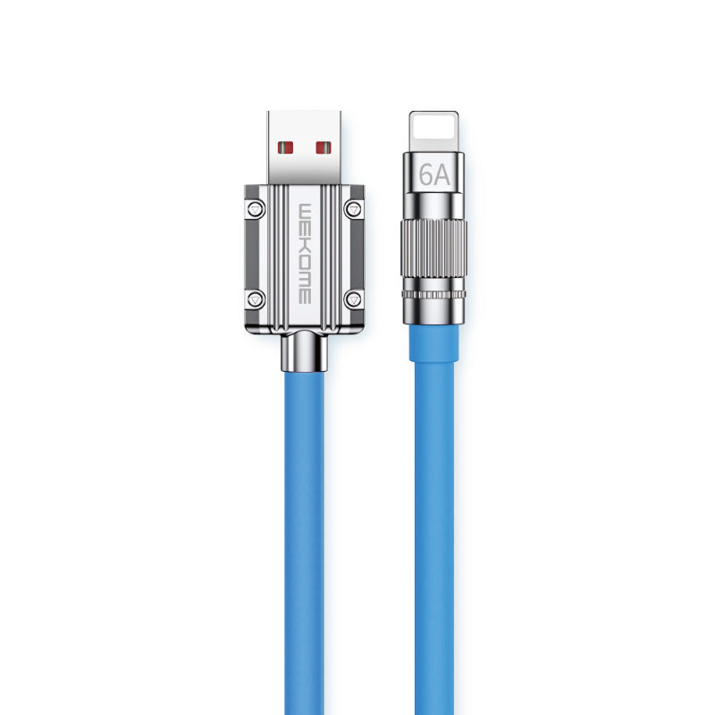 WEKOME WDC-186 Wingle-serie - USB-A naar bliksemsnel opladen aansluitkabel 1 m (blauw)