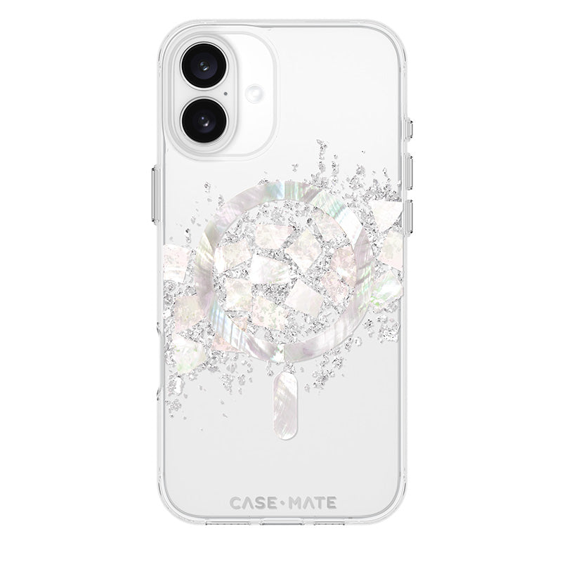 Case-Mate Karat MagSafe - Hoesje voor iPhone 16 Plus met parelmoer inleg (A Touch of Pearl)