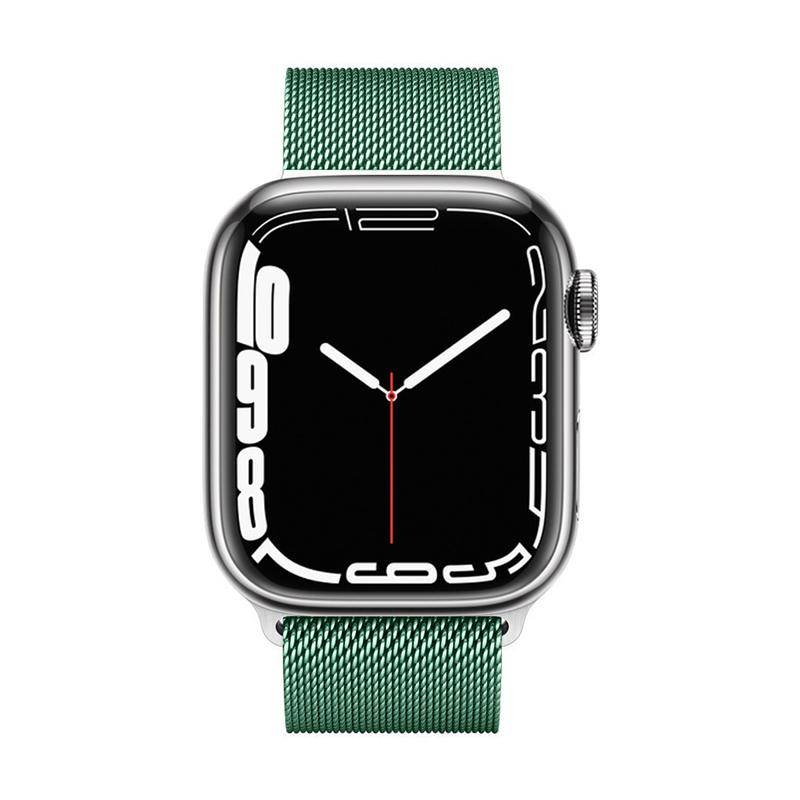 Crong Milano Steel voor Apple Watch 42/44/45 mm (smaragdgroen)