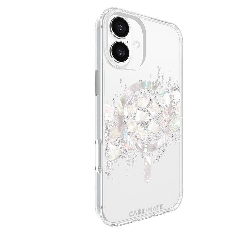 Case-Mate Karat MagSafe - Hoesje voor iPhone 16 Plus met parelmoer inleg (A Touch of Pearl)