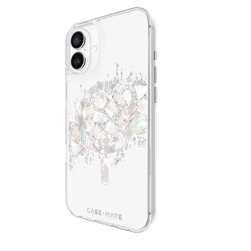 Case-Mate Karat MagSafe - Hoesje voor iPhone 16 Plus met parelmoer inleg (A Touch of Pearl)