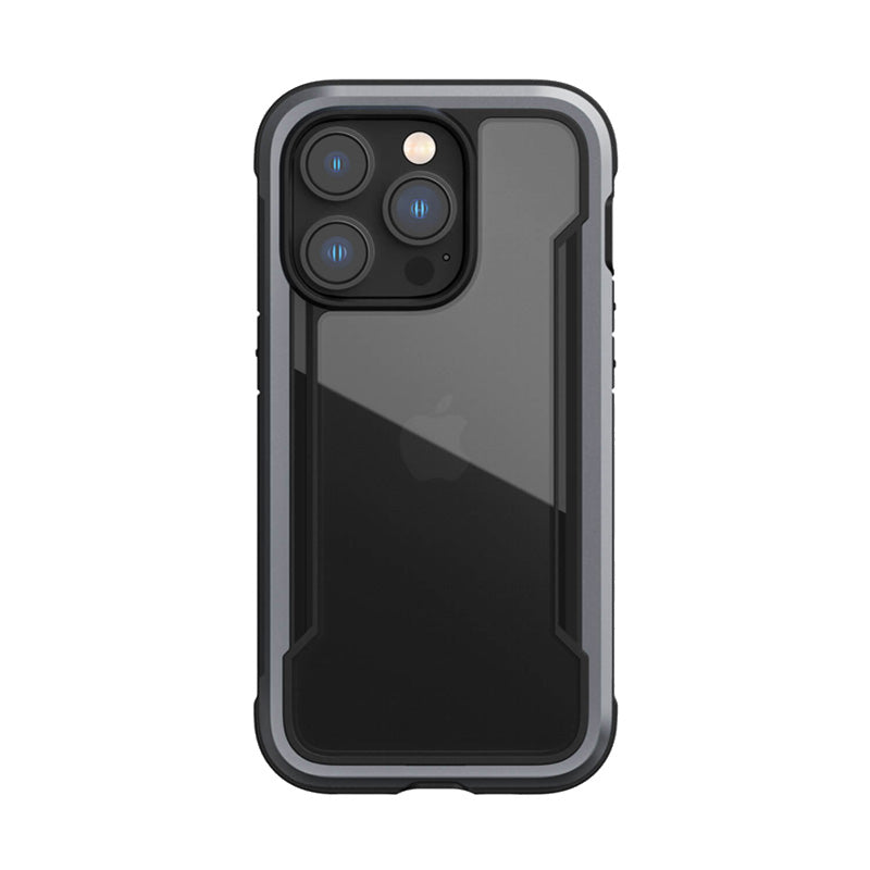 X-Doria Raptic Shield – Aluminiumgehäuse für iPhone 14 Pro (sturzgetestet aus 3 m Höhe) (schwarz)