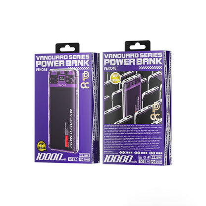 WEKOME WP-353 Vanguard-Serie – Powerbank 10000 mAh PD 20 W + QC 22,5 W (Lila / Transparent)