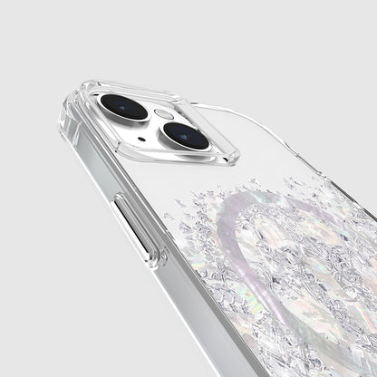 Case-Mate Karat MagSafe - Hülle für iPhone 15 / iPhone 14 / iPhone 13 verziert mit Perlmutt (A Touch of Pearl)