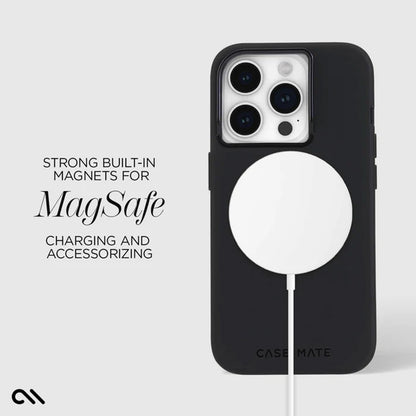Case-Mate Silicone MagSafe - Hülle iPhone 15 Pro (Schwarz)