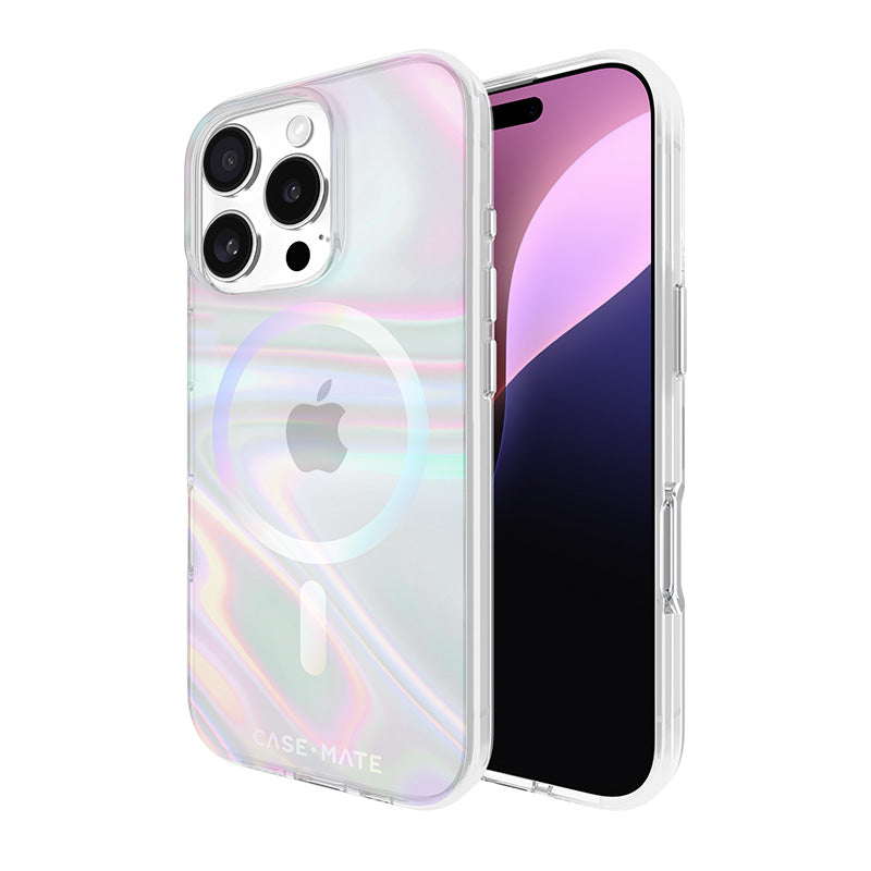 Case-Mate Soap Bubble MagSafe - Hoesje voor iPhone 16 Pro (Iriserend)