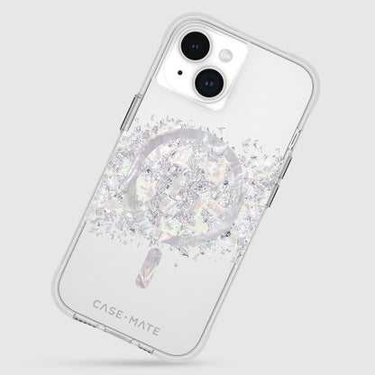 Case-Mate Karat MagSafe - Hülle für iPhone 15 / iPhone 14 / iPhone 13 verziert mit Perlmutt (A Touch of Pearl)
