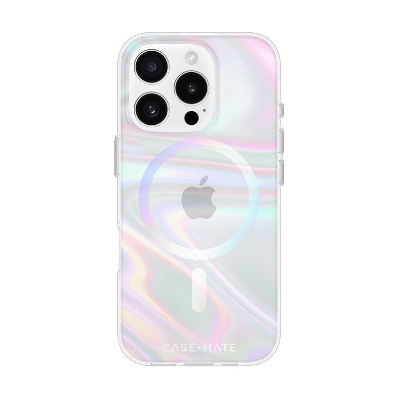 Case-Mate Soap Bubble MagSafe - Hoesje voor iPhone 16 Pro (Iriserend)