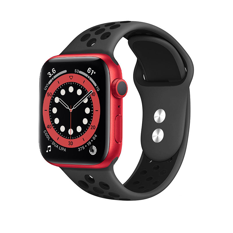 Crong Duo Sport - Band voor Apple Watch 38/40/41 mm (grijs / zwart)