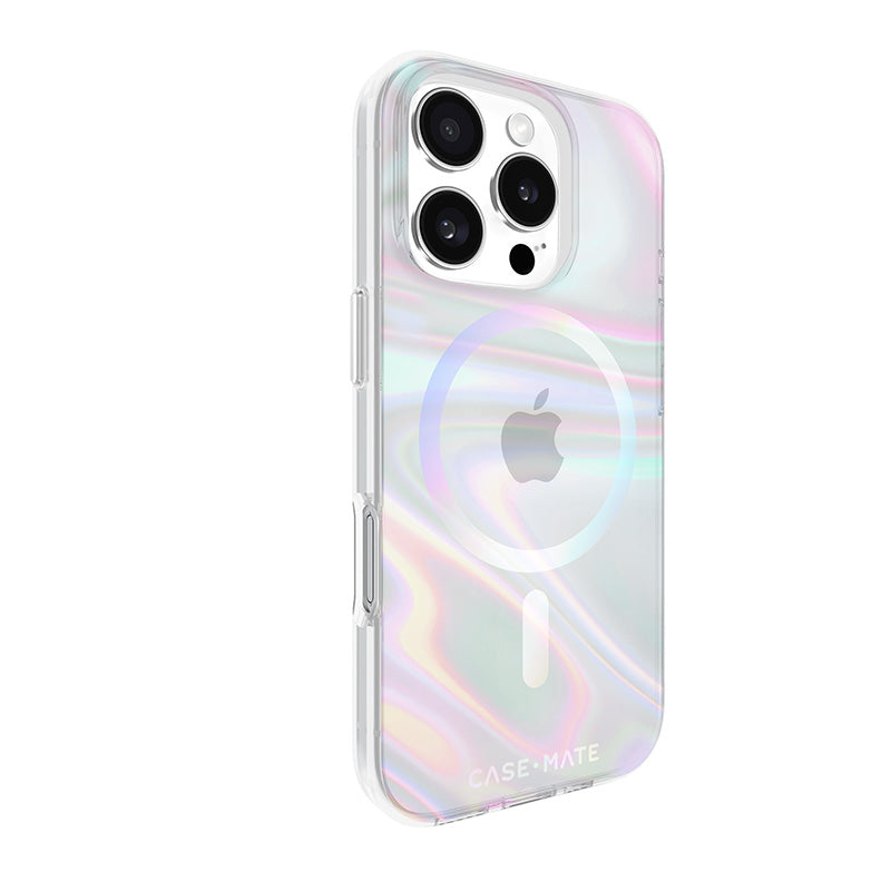 Case-Mate Soap Bubble MagSafe - Hoesje voor iPhone 16 Pro (Iriserend)