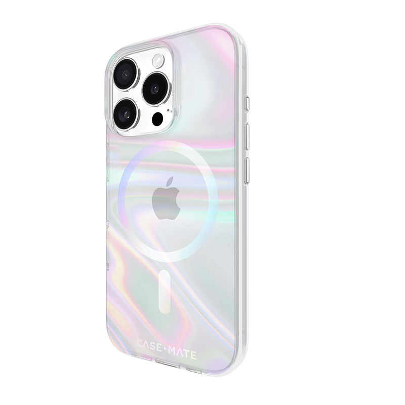 Case-Mate Soap Bubble MagSafe - Hoesje voor iPhone 16 Pro (Iriserend)