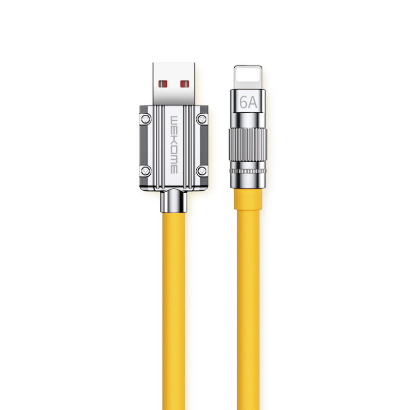 WEKOME WDC-186 Wingle Series - USB-A to Lightning Fast Charging Connection Cable 1 m (Yellow)