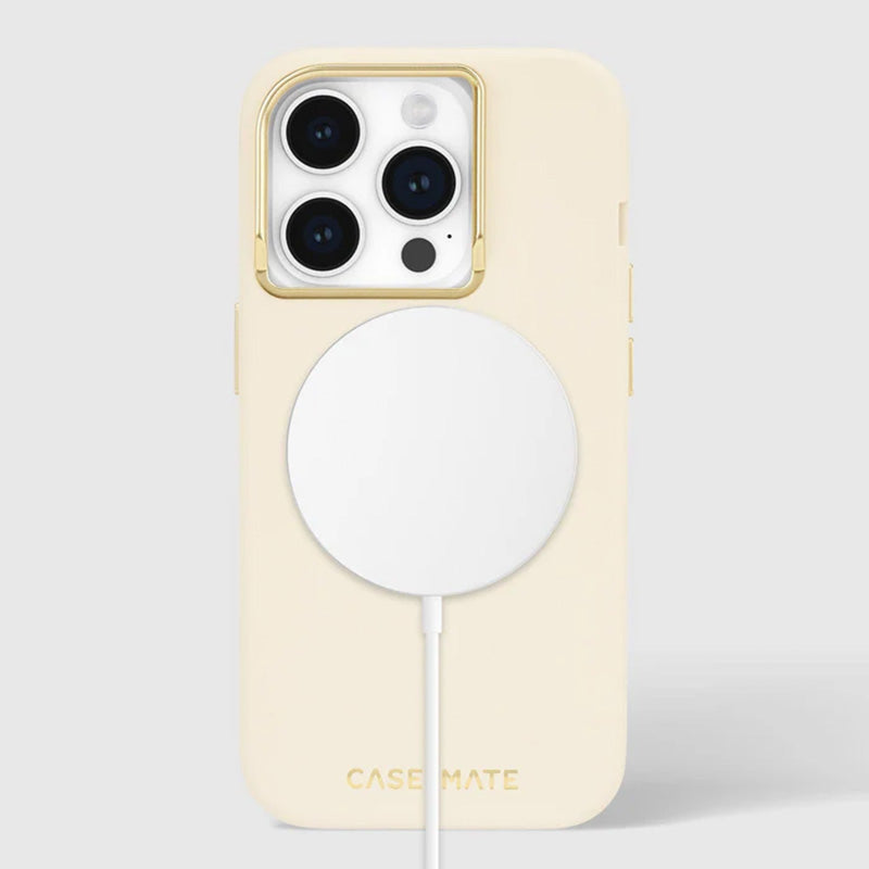 Case-Mate Siliconen MagSafe - Hoesje iPhone 15 Pro (Beige)