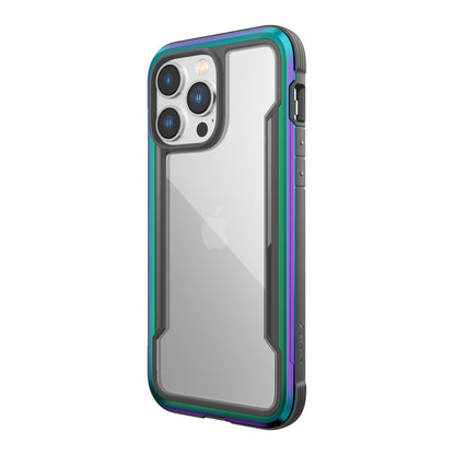 X-Doria Raptic Shield - Aluminum Case for iPhone 14 Pro Max (Drop-Tested 3m) (Iridescent)